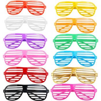 24-Piece Plastic Shutter Shades for Parties
