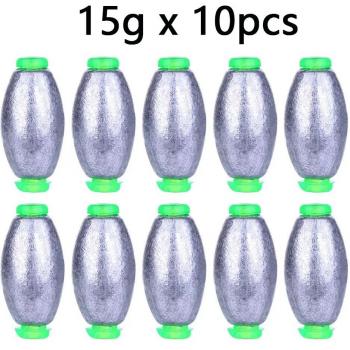 Olive Shape Slip Shot Sinkers for Fishing (2g-30g, 5/10 Pack)