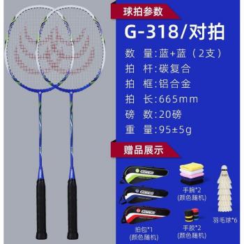 Raquettes de badminton doubles en carbone ultra légères