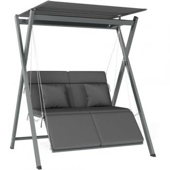Toldo UV30+ y cojines incluidos: Columpio Outsunny