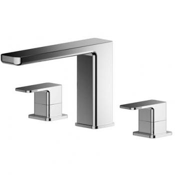 Balterley Silver 3‑Hole Deck Bath Filler Tap – Chrome Variant