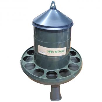 Mangiatoia per pollame, in plastica riciclata, 2 kg con piedini