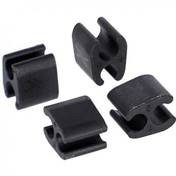 XLC Schutzrahmen BR‑X119 – 4 mm Kabelclip mit 5 mm Außenhülle, 4er Pack