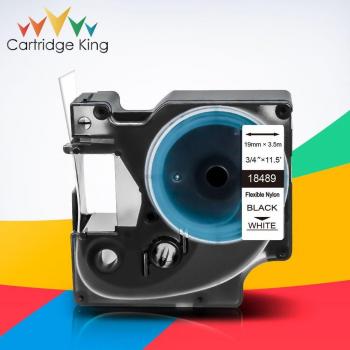 Dymo Rhino Compatible Nylon Label Tape Black on Yellow 12mm