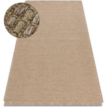 60x100 cm Jute Rug with Beige Fringes