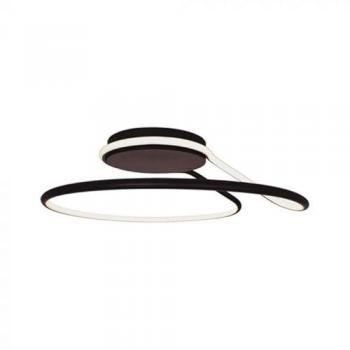Araña LED redonda 54W aluminio regulable TRIAC color negro 4000K