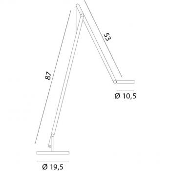 Rotaliana String F1 LED-Stehlampe in Schwarz und Silber