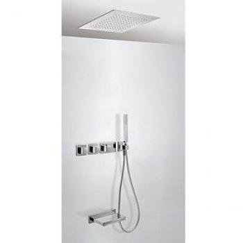 Kit de Ducha Termostático Tres Griferia con Rociador de Techo