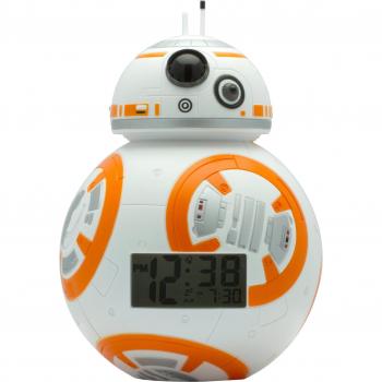 White/Orange BB-8 Plastic Clock from Star Wars Episode VII by BulbBotz