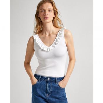 Camiseta blanca Leire de Pepe Jeans para mujer