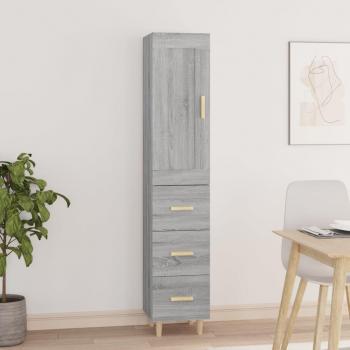 VidaXL Engineered Wood Highboard Grey Sonoma 35x34x180 cm