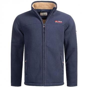 ASZeroo Herren‑Fleece (M) – Arctic Seven, navy, 100 % Polyester, hoher Kragen