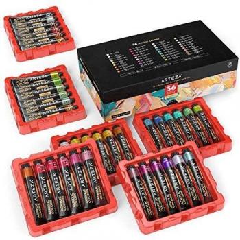 Arteza Non-Toxic Metallic Acrylic Paint Set