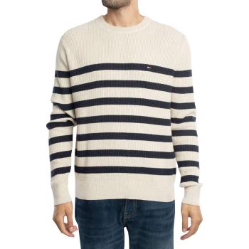 Pullover mit Label-Stitching und klassischem Rundhalsausschnitt