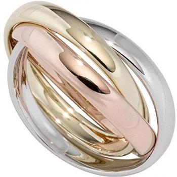 JOBO Damen Ring 585 Goldtrichrom 58mm