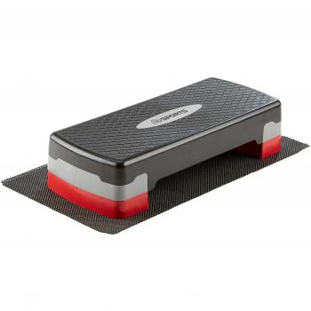 ScSPORTS® Stepper Stepper Aerobic Höhenverstellbar 2 Stufen, schwarz/grau/rot