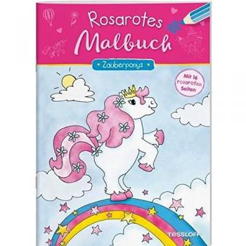 Rosarotes Malbuch. Zauberponys: Mit 16 rosaroten Seiten!