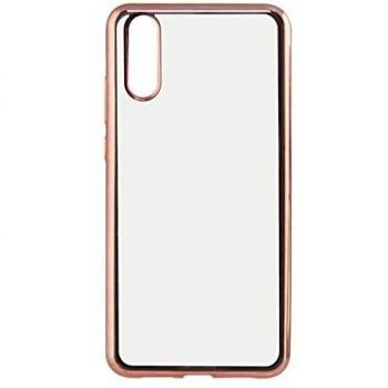 KSIX-Funda para Móvil Huawei P20 KSIX Flex Metal TPU Flexible Oro Rosa