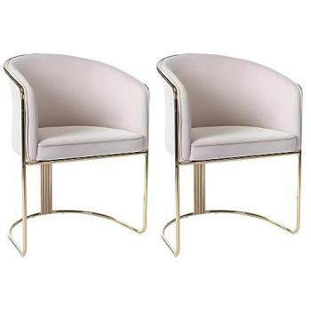 Sedia Elegante con Braccioli in Velluto e Metallo