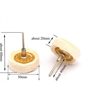 50mm Wool Felt Polishing Mop with 3mm Shank for Dremel