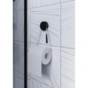 Wandmontierter Toilettenpapierhalter Diabolo in Schwarz und Weiß