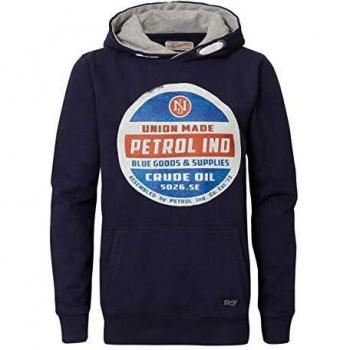 Sudadera Petrol Industries B-FW18-SWH300-5090-140, Capucha, Color Bleu, Talla 140 cm