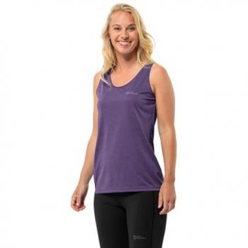 Camiseta lila mujer sin mangas Jack Wolfskin Crosstrail