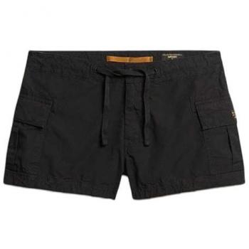 Superdry Pantaloni Corti Cargo per Donne – Nero “Hot” M