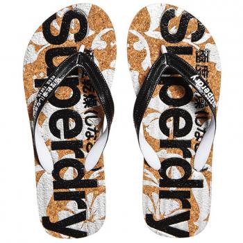 Superdry Printed Cork Slide Women's Black/Optic White J40 39-41 EU