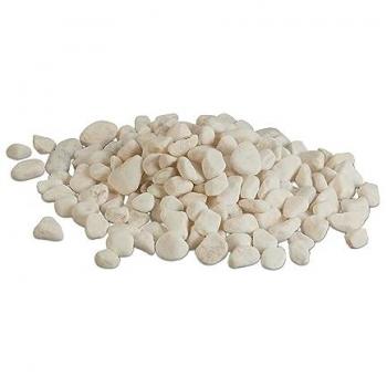 Sassolini Decorativi in Marmo Bianco, 5 kg, Ghiaia Ornamentale 25-40 mm per Giardino e Vasi