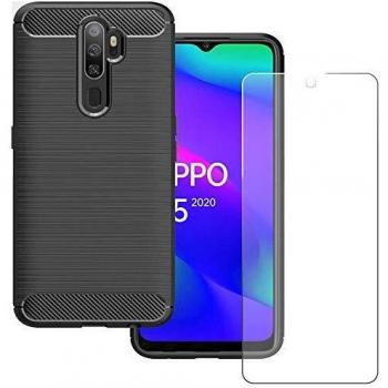 Custodia anti scivolo con fibra di carbonio Oppo A5 2020 / OPPO A9 2020