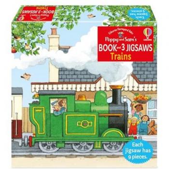 Poppy and Sam's Book and 3 Jigsaws: Trains