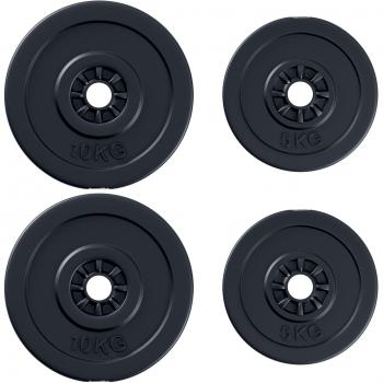 Kit de poids à poser sur le mur – Ø 25 mm, 4 disques, 5 kg / 10 kg