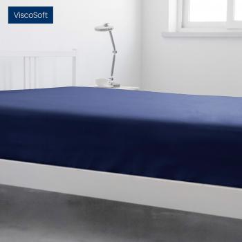 Viscosoft | Drap Housse 180x200 Bleu Nuit Microfibre Qualité Supérieure
