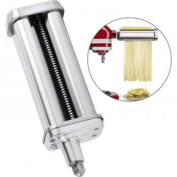 Accesorios Profesionales para Pastas: Rodillo Inox + Cortador Espagueti/Fettuccine