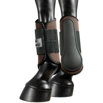 PFIFFsoft Leder‑Gamaschen mit festem Löffel – Braun, M