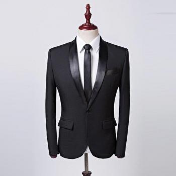 Blazer décontracté noir pour homme PYJTRL