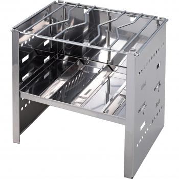 CAPTAIN STAG Stainless Steel Folding Grill with Bag