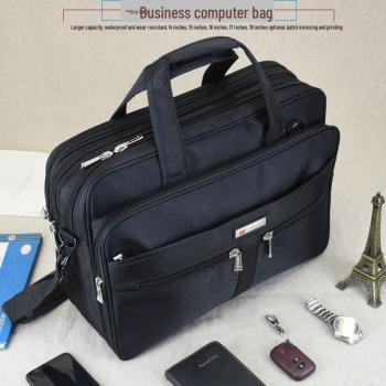 Borsa business in tela nera per laptop 14 pollici