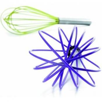 Caja de 12 uds de Batidor De Silicona Con Mano Acero Inoxidable Ibili 786800