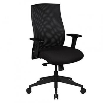 Ergonomischer Bürostuhl FineBuy Stoff Schwarz Drehstuhl bis 120 kg