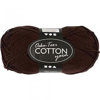 Pelote de fil de coton 50 g brun foncé