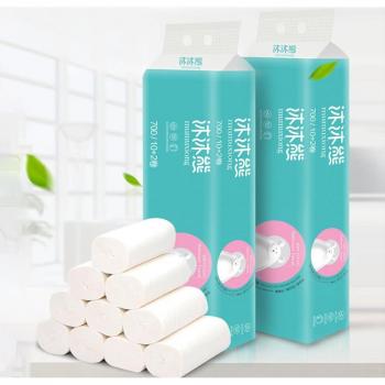 Papel higiénico de baño, 12 rollos, 4 capas, pulpa de madera