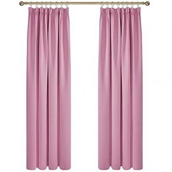 Rideau Isolant Thermique Deconovo 2 Pièces Rose 140x200 CM