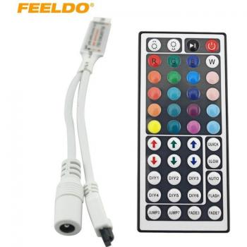 FEELDO Mini IR Wireless RGB LED Strip Light Controller with Remote