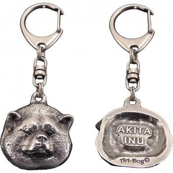 Akita Dog Pendant Key Ring by Art-Dog
