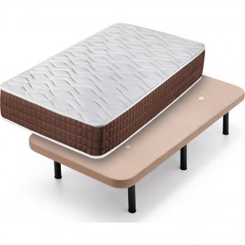 Cama Viscoelástica Stylus 90x200 – Base Beige y Patas Altas