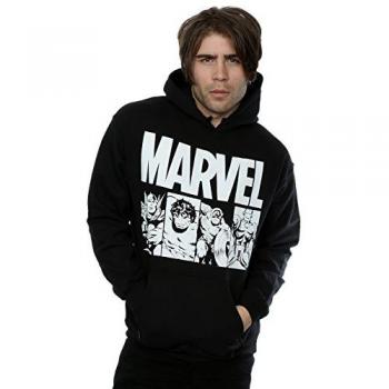 Marvel Herren Hoodie Schwarz 2XL