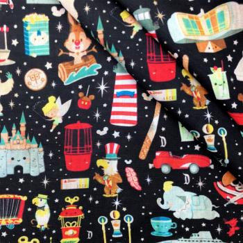 Cartoon Castle DIY Fabric, 50x145cm