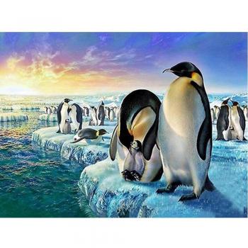 Charming Penguin 5D Diamond Embroidery Wall Decor 20X30CM